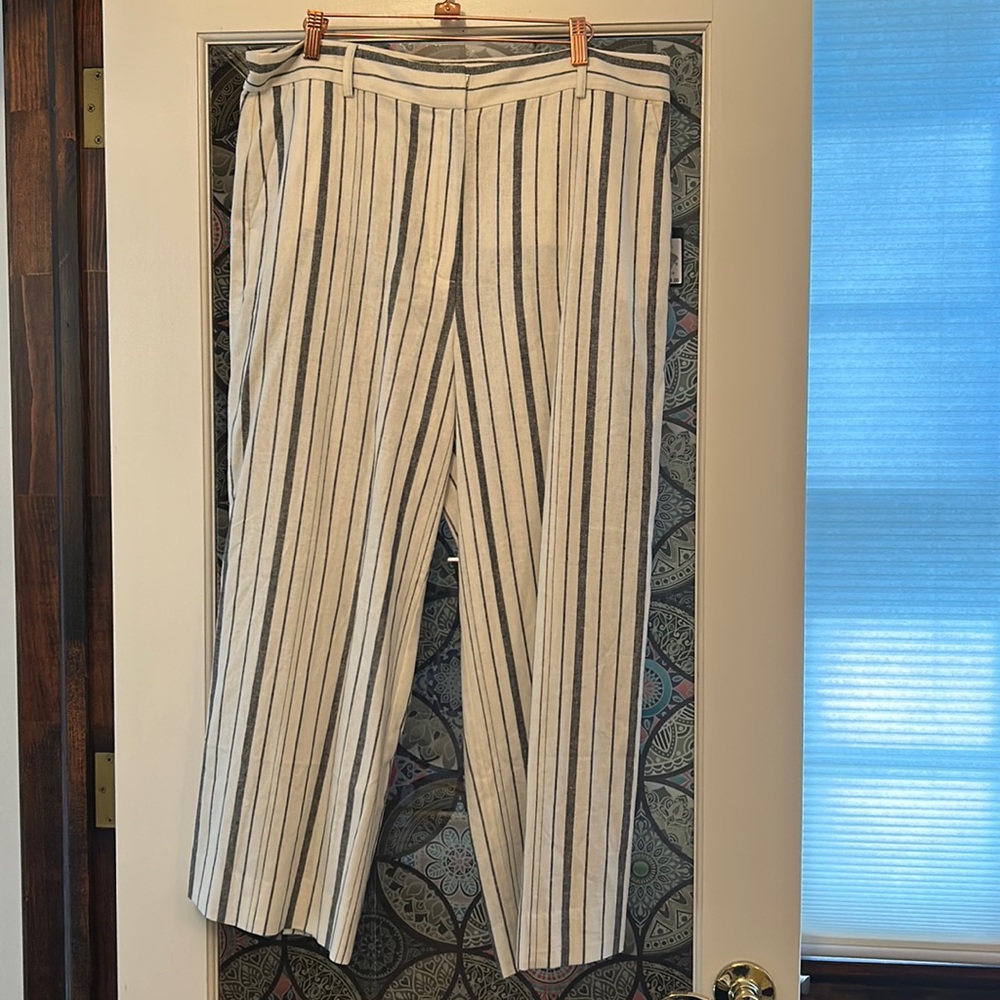 Rachael Roy linen blend wide leg pants